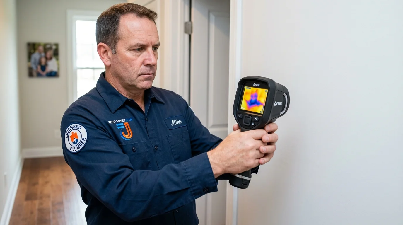 Thermal imaging leak detection by Johns Plumbing LLC in Rindge